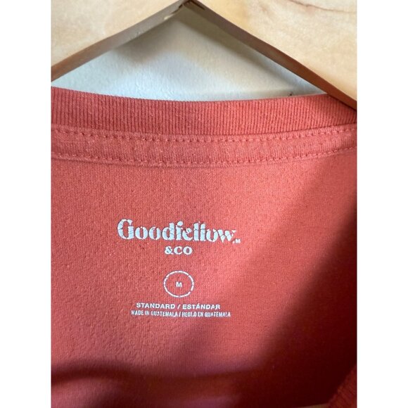 Goodfellow Shirt Mens Medium Orange Sun Graphic Beach Surf Skate Casual School - Picture 3 of 7